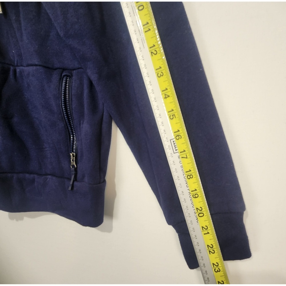 The North Face Women's Casual Hooded Full Zip Fleece Jacket Navy Blue Size S - Picture 5 of 9